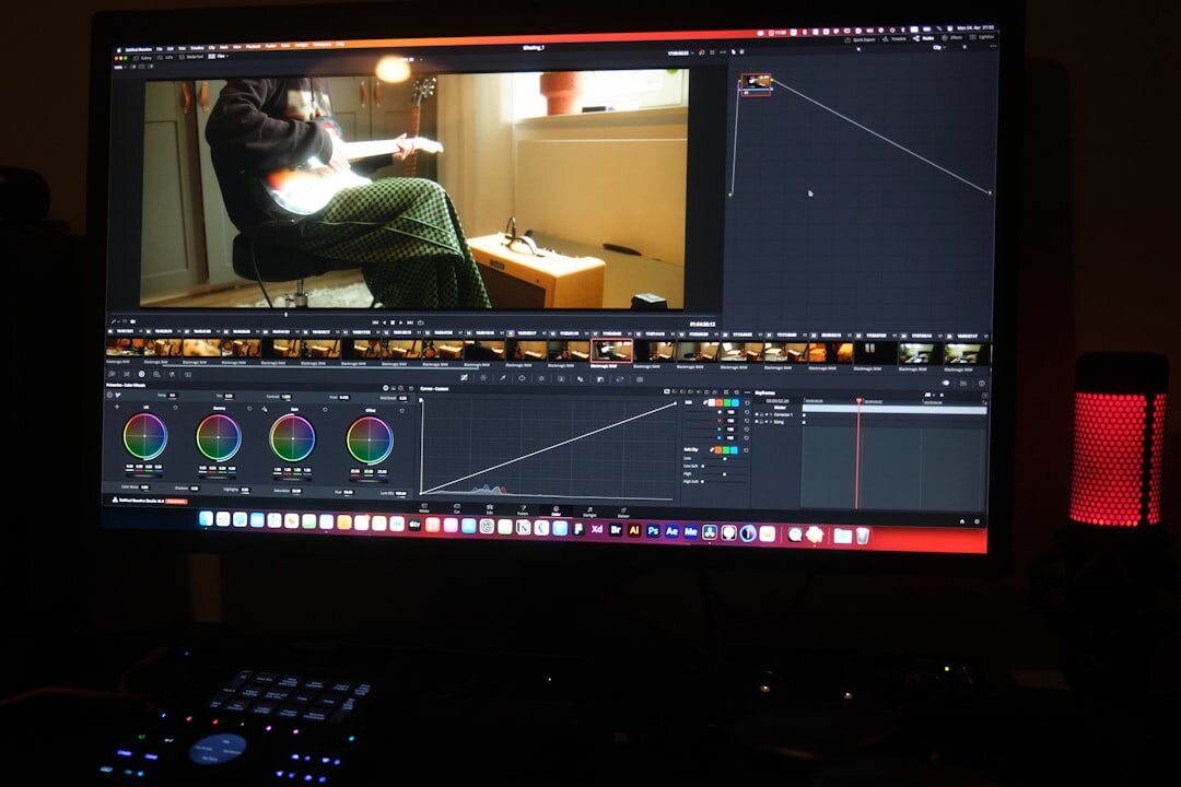 Live streaming control room with multiple broadcast monitors
