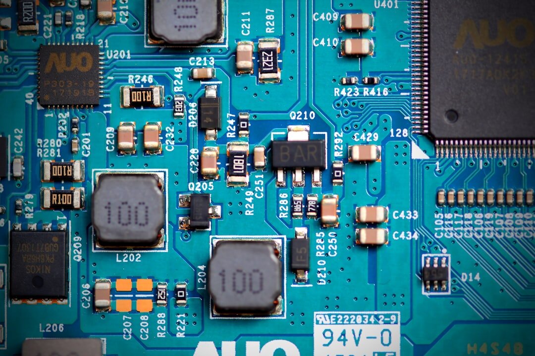 Close-up of an electronic circuit board